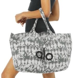 Alo Yoga Gray Tie-Dye Tote Bag